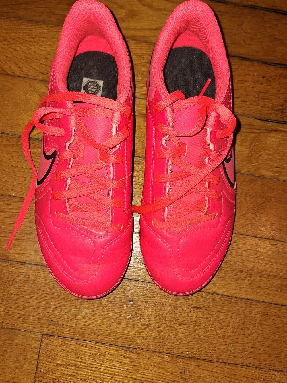 Nike Bright Neon Pink Youth Soccer Shoes